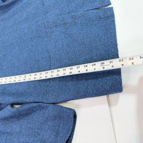 J. Jill Pure Jill Jacket Womens Large Blue Wool Blend Oversized Cardigan Sweater - Picture 4 of 10